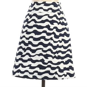 Ann Taylor Est 1954 Women's Size 8 A-Line Blue White Printed Skirt